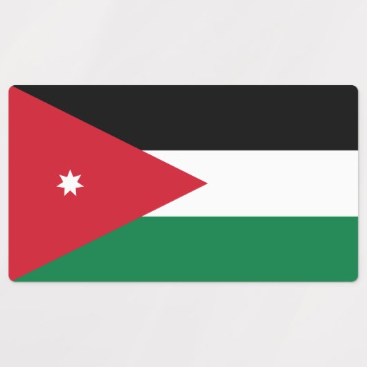 Jordan-Flagge Etiketten (Design 2)