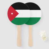 Jordan-Flagge Fächer (Vorne und Hinten)