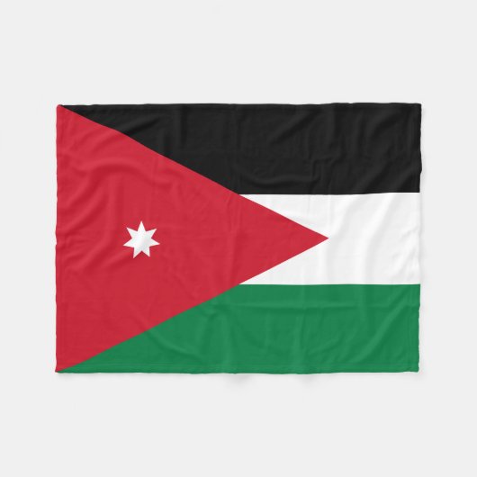 Jordan-Flagge Fleecedecke (Vorderseite (Horizontal))