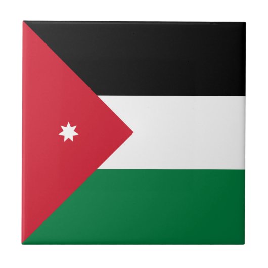 Jordan-Flagge Fliese (Vorderseite)