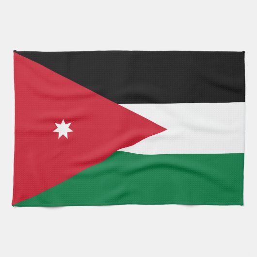 Jordan-Flagge Geschirrtuch (Horizontal)