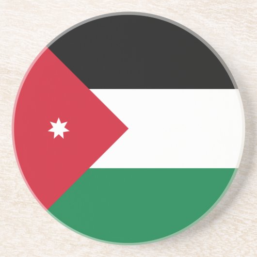 Jordan-Flagge Getränkeuntersetzer (Vorne)