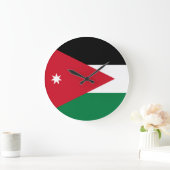 Jordan-Flagge Große Wanduhr (Zuhause)