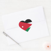 Jordan-Flagge Herz-Aufkleber (Umschlag)