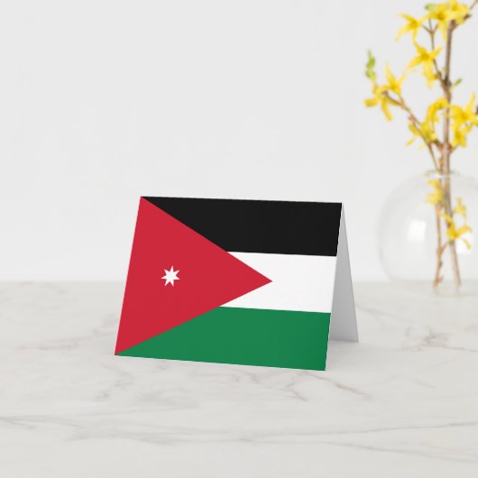 Jordan-Flagge Karte (Gelbe Blume)