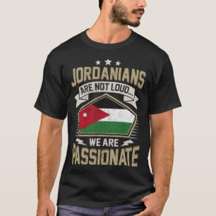 Jordan-Flagge Leidenschaftliche jordanische Mädche T-Shirt