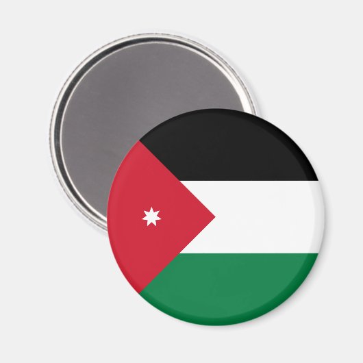 Jordan-Flagge Magnet (Vorderseite/Rückseite)