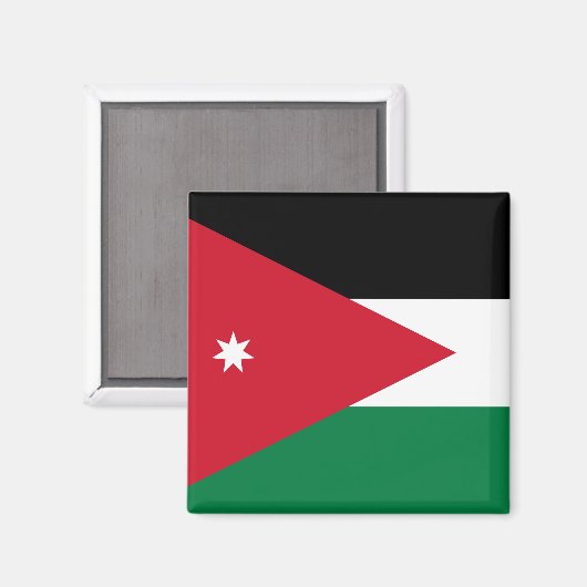 Jordan-Flagge Magnet (Vorderseite/Rückseite)