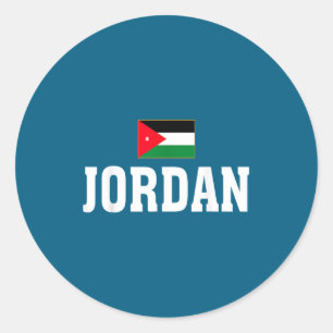 Jordan-Flagge Patriotische Landeswurzeln Runder Aufkleber