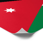 Jordan-Flagge Poster (Ecke)