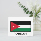 Jordan-Flagge Postkarte (Stehend Vorderseite)