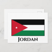 Jordan-Flagge Postkarte (Vorne/Hinten)