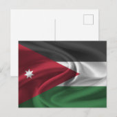 Jordan-Flagge Postkarte (Vorne/Hinten)