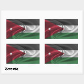 Jordan-Flagge Rechteckiger Aufkleber (Blatt)