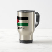 Jordan-Flagge Reisebecher (VorderseiteRechts)