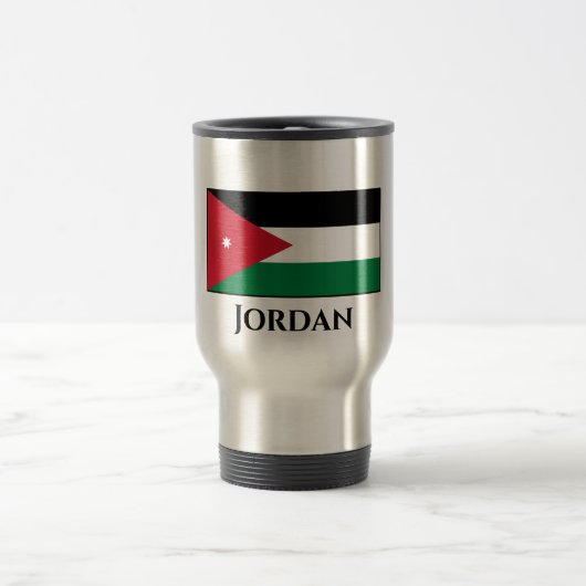 Jordan-Flagge Reisebecher (Mittel)