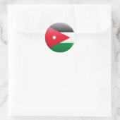 Jordan-Flagge Runder Aufkleber (Tasche)