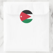 Jordan-Flagge Runder Aufkleber (Tasche)