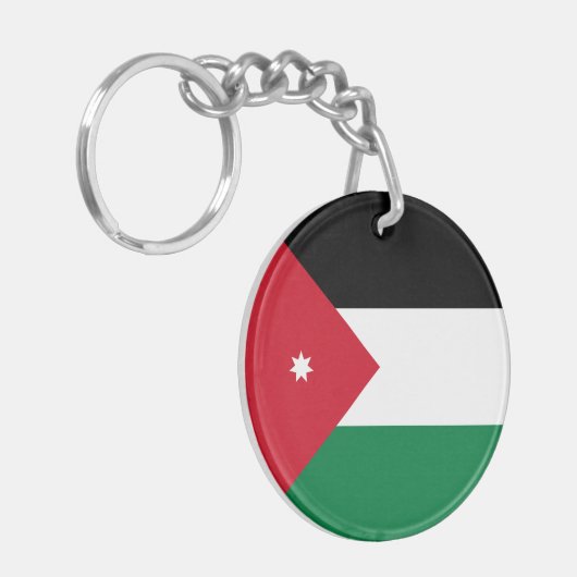 Jordan-Flagge Schlüsselanhänger (Vorderseite links)
