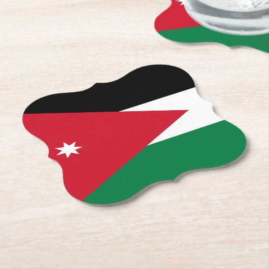 Jordan-Flagge Untersetzer (angewinkelt)