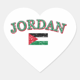 Jordan Football-Design Herz-Aufkleber