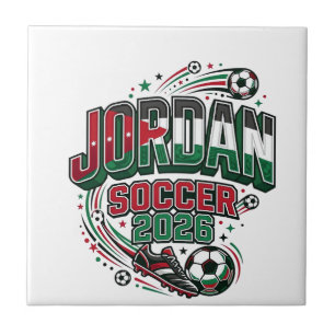 Jordan Fußball 2026 Fußball Bold Landestypografie Fliese