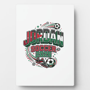 Jordan Fußball 2026 Fußball Bold Landestypografie  Fotoplatte