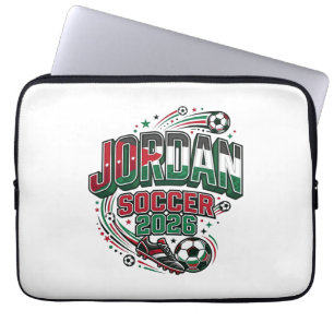 Jordan Fußball 2026 Fußball Bold Landestypografie Laptopschutzhülle