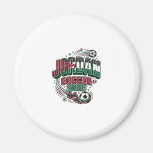 Jordan Fußball 2026 Fußball Bold Landestypografie Magnet
