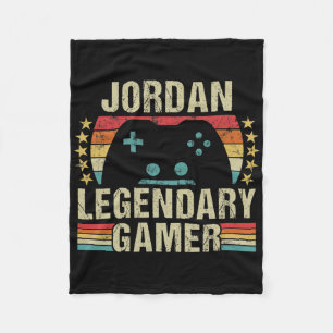 Jordan Gamer Retro-Gaming Vintage-Game Personalisi Fleecedecke