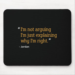 Jordan Gift Quote Funny Birthday Personalisiert Na Mousepad