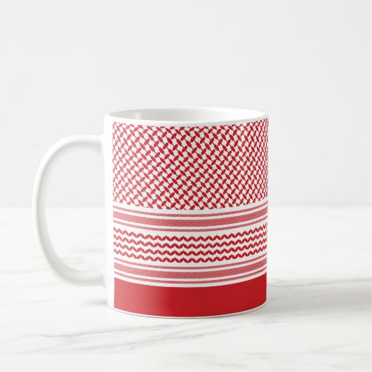 Jordan Hatta Styled Red Muster Kaffeetasse (Links)