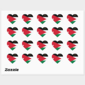 Jordan Heart Sticker, Patriotische jordanische Fla Herz-Aufkleber (Blatt)