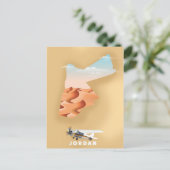 Jordan illustrierte Karte Reiseplakat (Stehend Vorderseite)