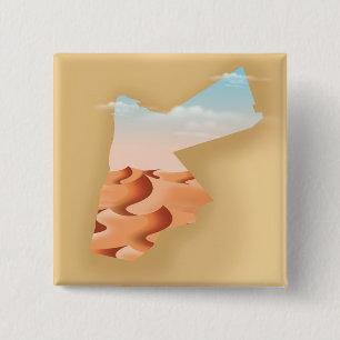 Jordan illustrierte Reisekarte Poster Button