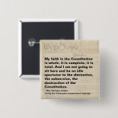 Jordan Impeachment Quote constituation Watergate Button (Vorne & Hinten)