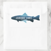 Jordan Lake North Carolina Fisch Rechteckiger Aufkleber (Tasche)