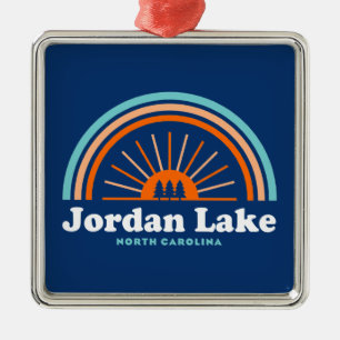 Jordan Lake North Carolina Rainbow Ornament Aus Metall