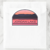 Jordan Lake North Carolina Red Sunrise Rechteckiger Aufkleber (Tasche)