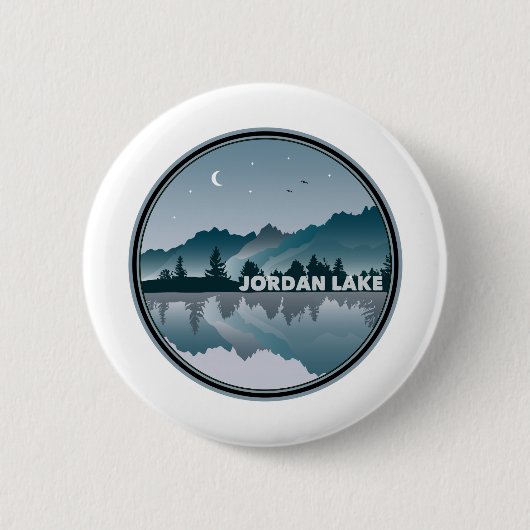 Jordan Lake North Carolina Reflection Button (Vorderseite)
