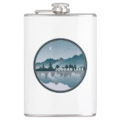 Jordan Lake North Carolina Reflection Flachmann (Vorderseite)