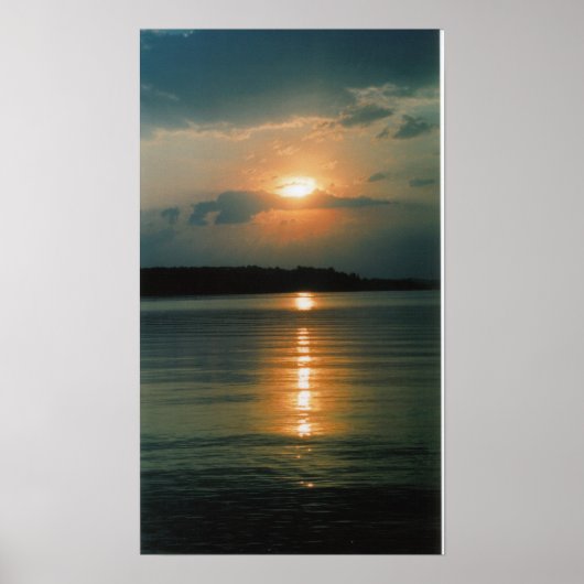 Jordan Lake Sunset Poster (Vorne)
