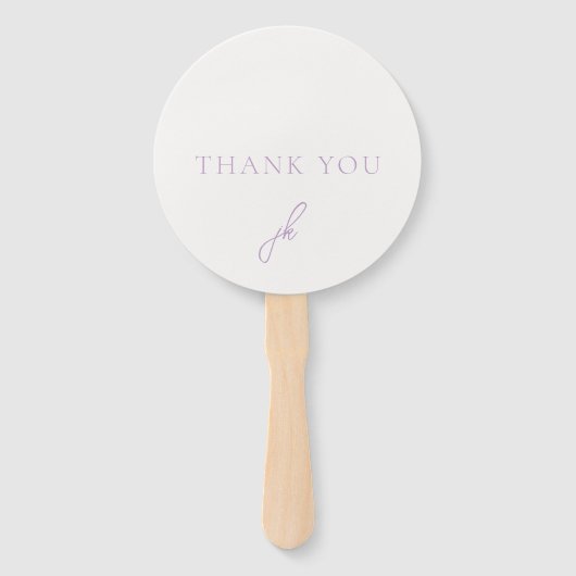 Jordan Lilac Elegant Wedding Fächer (Vorderseite)