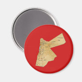 Jordan Map Magnet (Vorderseite/Rückseite)