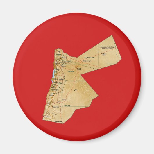 Jordan Map Magnet (Vorne)