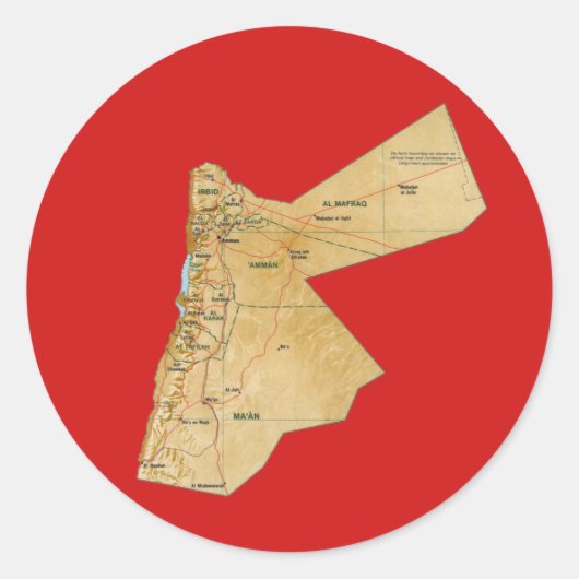 Jordan Map Sticker (Vorderseite)
