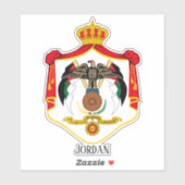 Jordan National Coat of Arms Patriotic Aufkleber (Blatt)