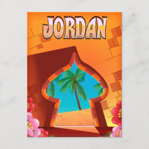 Jordan-Palast-Reiseposter Postkarte