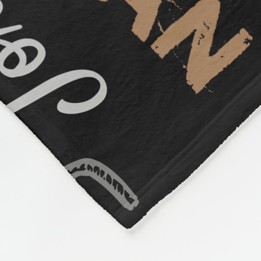 Jordan personalisierter Name Schwarz-Graubraun Fleecedecke (Ecke)