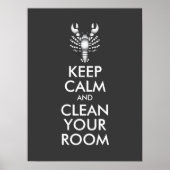 Jordan Peterson Behielt Calm Clean Your Room Lobst Poster (Vorne)